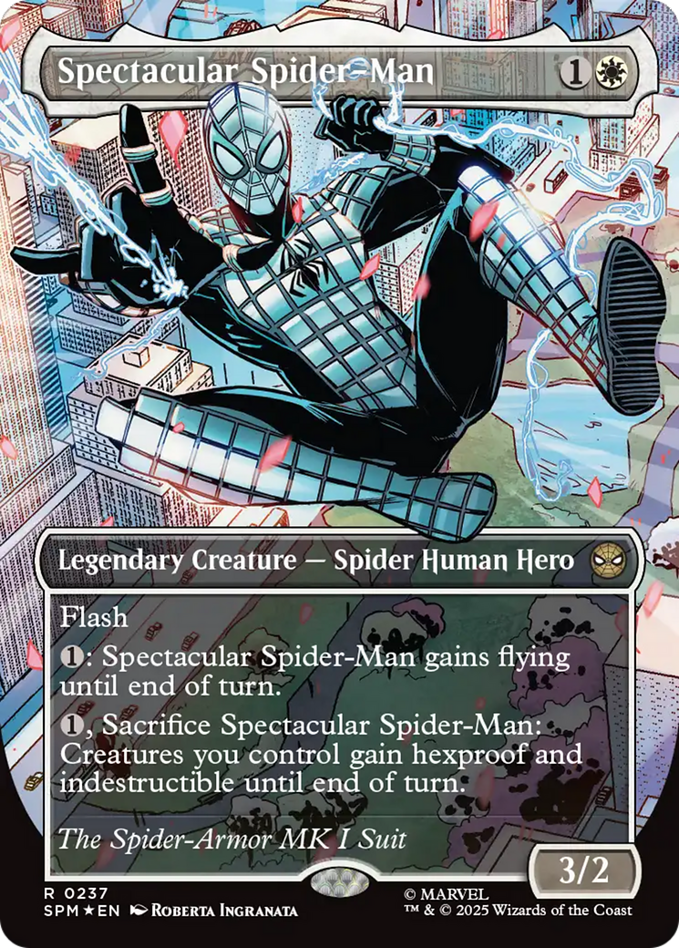 Spectacular Spider-Man (0237) (Borderless) (Textured Foil) [Marvel's Spider-Man] | Impulse Games and Hobbies