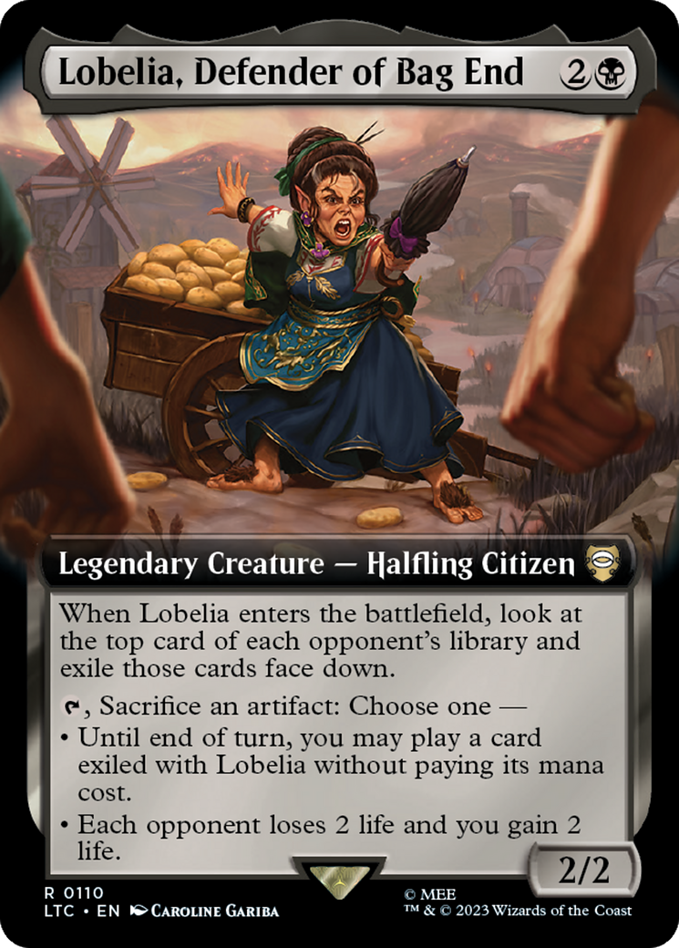 Lobelia, Defender of Bag End (Extended Art) [The Lord of the Rings: Tales of Middle-Earth Commander] | Impulse Games and Hobbies