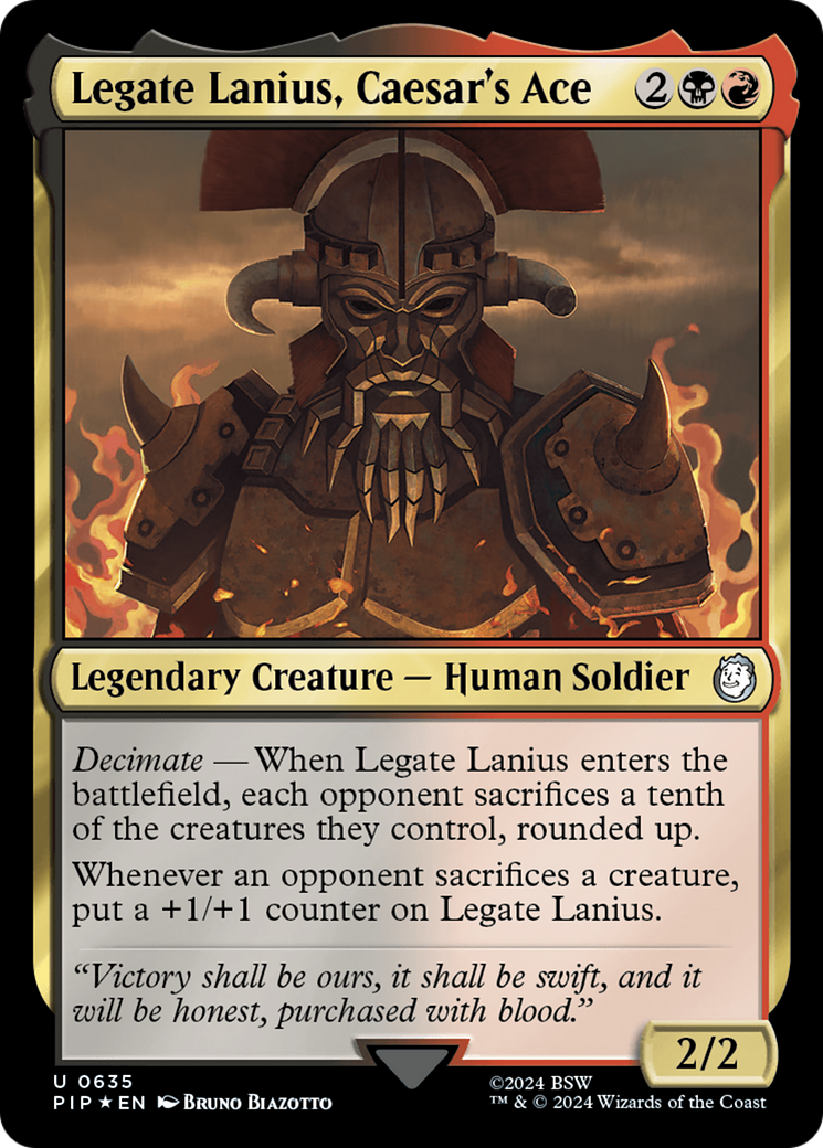 Legate Lanius, Caesar's Ace (Surge Foil) [Fallout] | Impulse Games and Hobbies