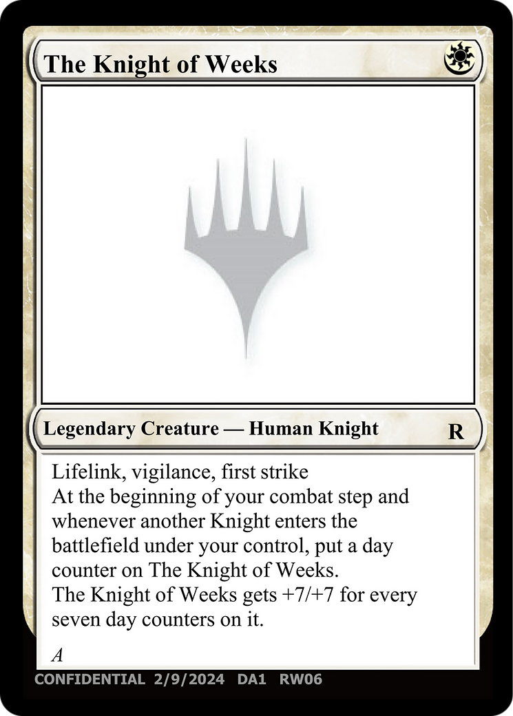 The Knight of Weeks [Unknown Event] | Impulse Games and Hobbies