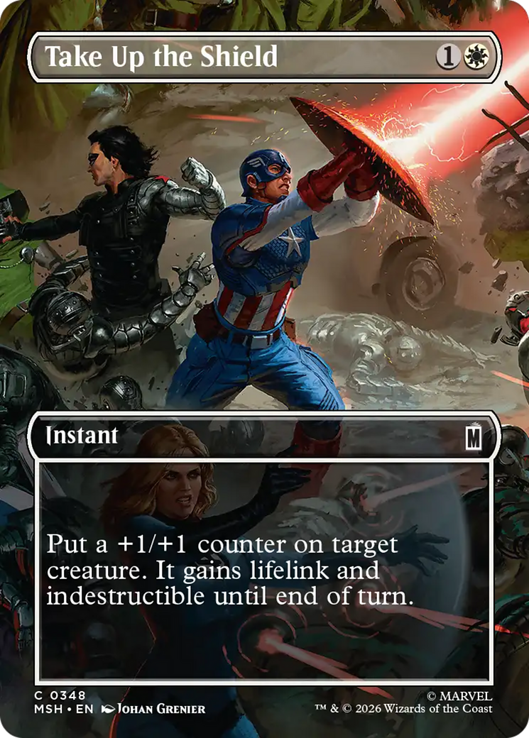 Take Up the Shield (Borderless) [Marvel Super Heroes] | Impulse Games and Hobbies