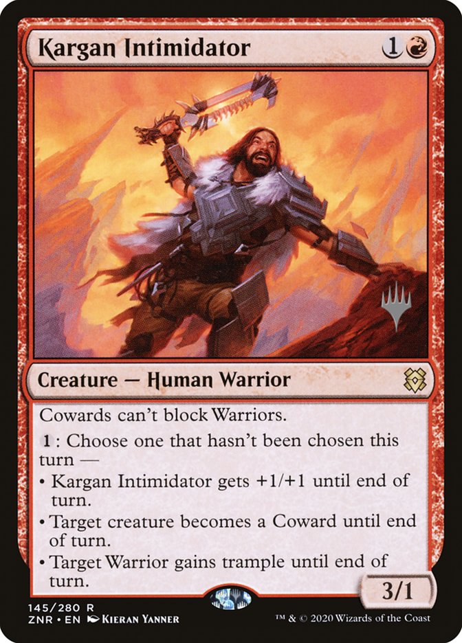 Kargan Intimidator (Promo Pack) [Zendikar Rising Promos] | Impulse Games and Hobbies