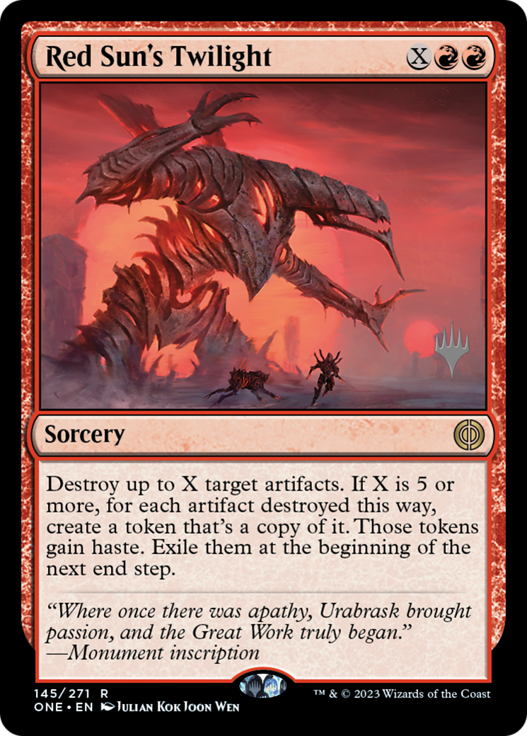 Red Sun's Twilight (Promo Pack) [Phyrexia: All Will Be One Promos] | Impulse Games and Hobbies