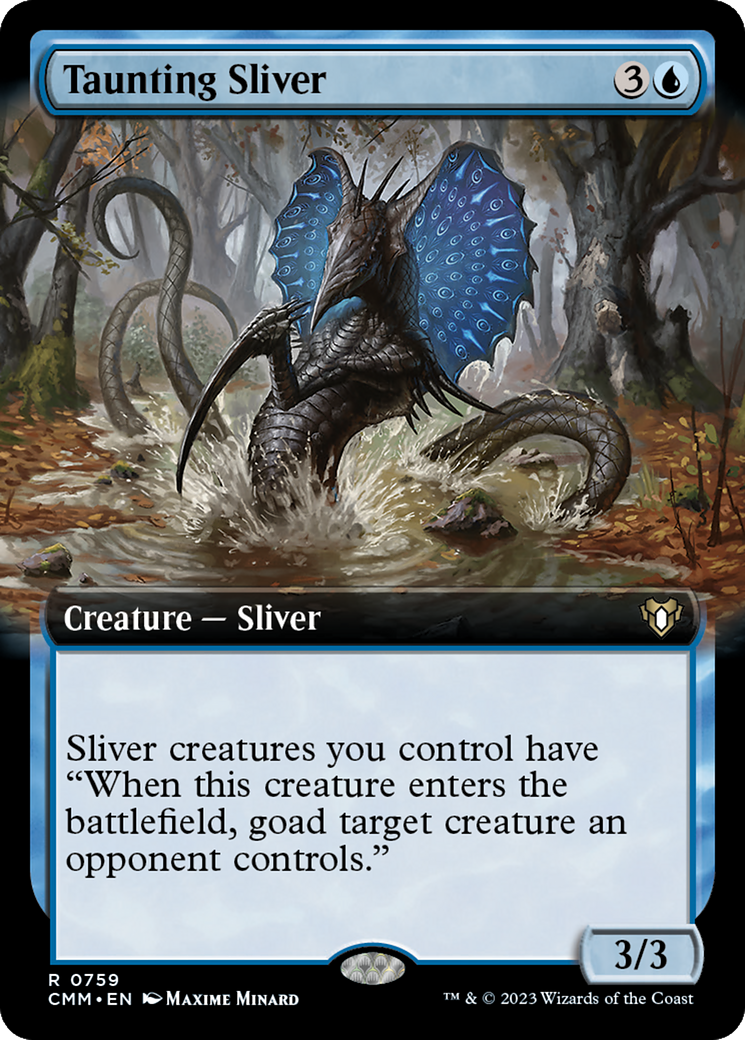 Taunting Sliver (Extended Art) [Commander Masters] | Impulse Games and Hobbies