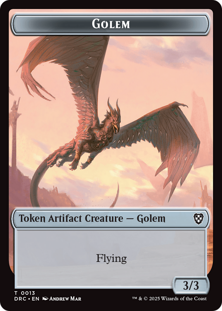 Construct // Golem (0013) Double-Sided Token [Aetherdrift Tokens] | Impulse Games and Hobbies