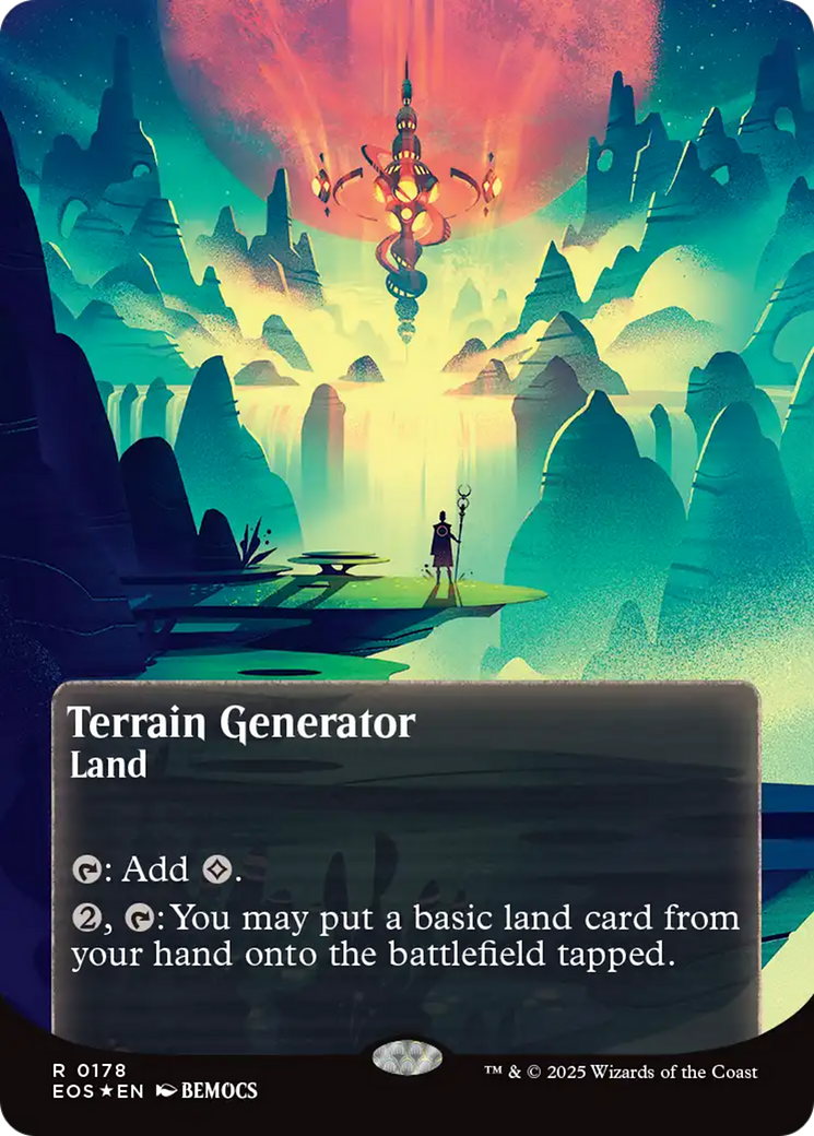 Terrain Generator (0178) (Borderless) (Galaxy Foil) [Edge of Eternities: Stellar Sights] | Impulse Games and Hobbies