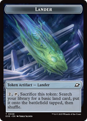 Human Soldier // Lander (0008) Double-Sided Token [Edge of Eternities Tokens] | Impulse Games and Hobbies
