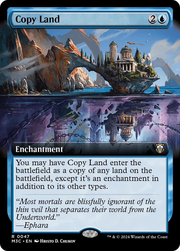 Copy Land (Extended Art) (Ripple Foil) [Modern Horizons 3 Commander] | Impulse Games and Hobbies