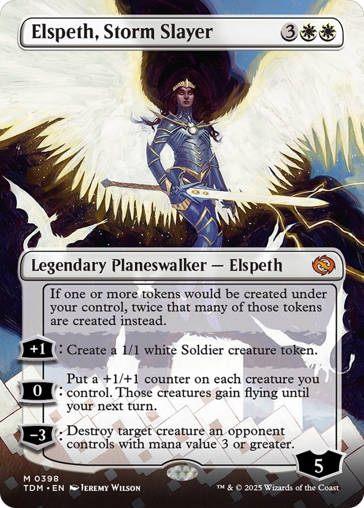 Elspeth, Storm Slayer (Borderless) [Tarkir: Dragonstorm] | Impulse Games and Hobbies