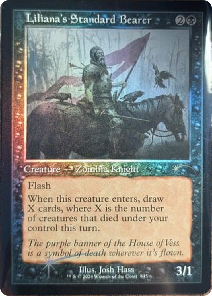 Liliana's Standard Bearer (Retro Frame) [Secret Lair Drop Series] | Impulse Games and Hobbies