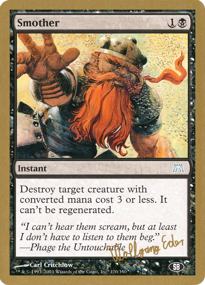 Smother (Wolfgang Eder) (SB) [World Championship Decks 2003] | Impulse Games and Hobbies