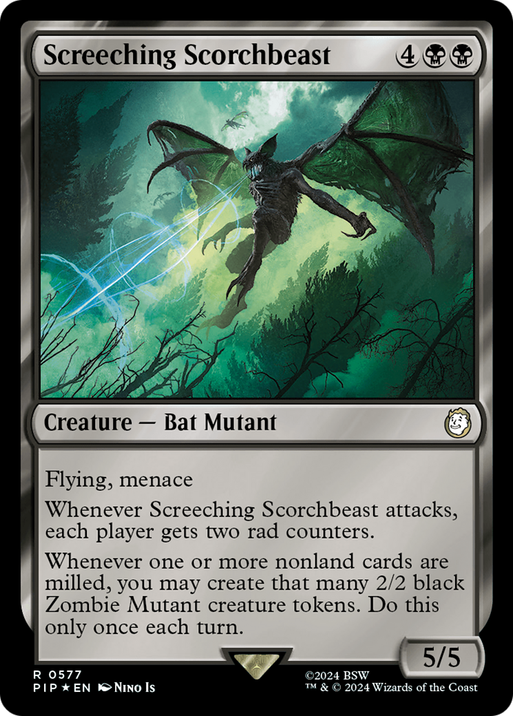 Screeching Scorchbeast (Surge Foil) [Fallout] | Impulse Games and Hobbies