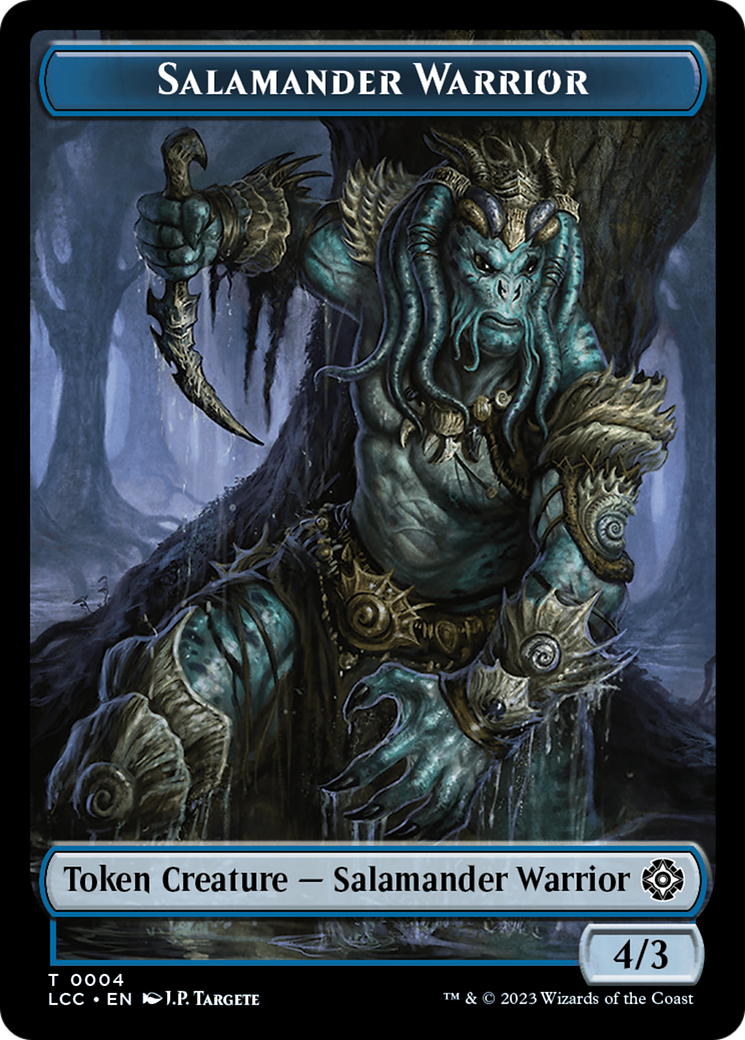 Salamander Warrior // Shapeshifter Double-Sided Token [The Lost Caverns of Ixalan Commander Tokens] | Impulse Games and Hobbies