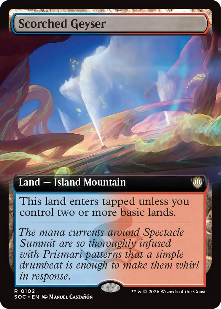Scorched Geyser (Extended Art) [Secrets of Strixhaven Commander] | Impulse Games and Hobbies
