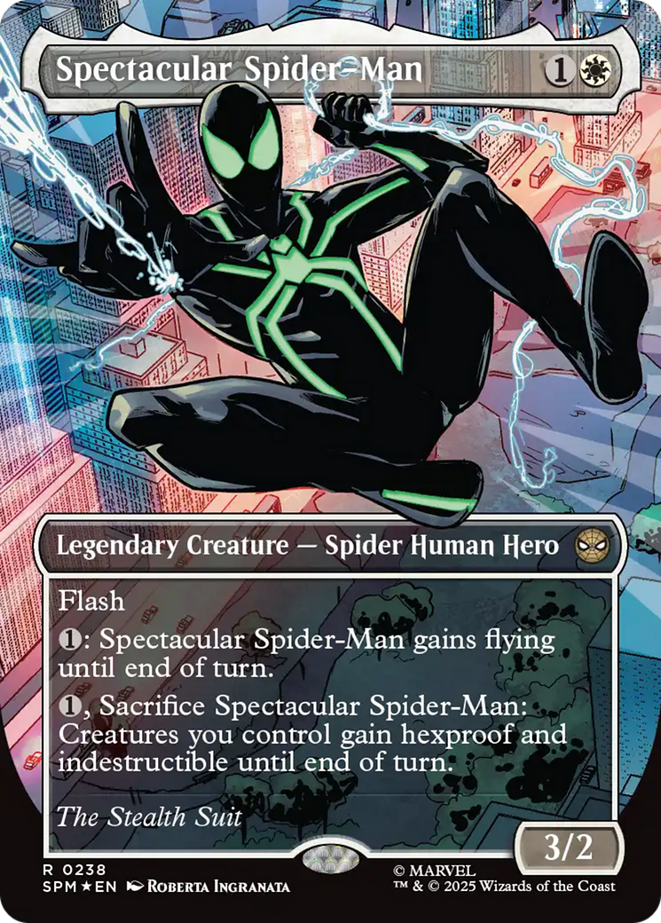 Spectacular Spider-Man (0238) (Borderless) (Textured Foil) [Marvel's Spider-Man] | Impulse Games and Hobbies