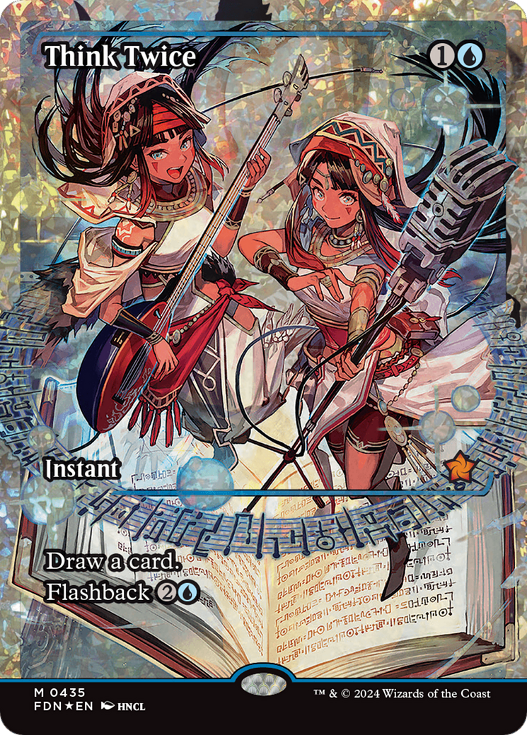 Think Twice (Showcase) (Fracture Foil) [Foundations] | Impulse Games and Hobbies