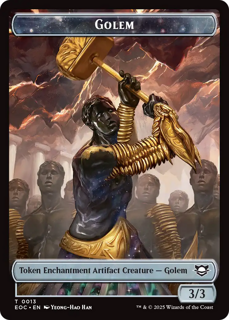 Shapeshifter // Golem (0013) Double-Sided Token [Edge of Eternities Commander Tokens] | Impulse Games and Hobbies