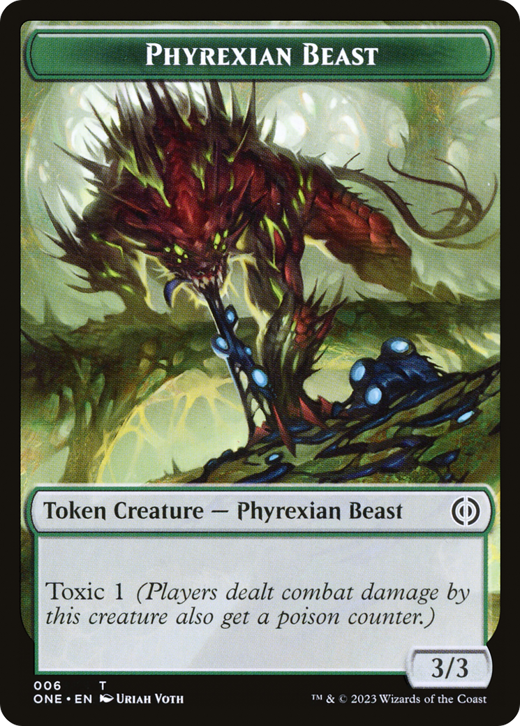 Phyrexian Beast Token [Phyrexia: All Will Be One Tokens] | Impulse Games and Hobbies