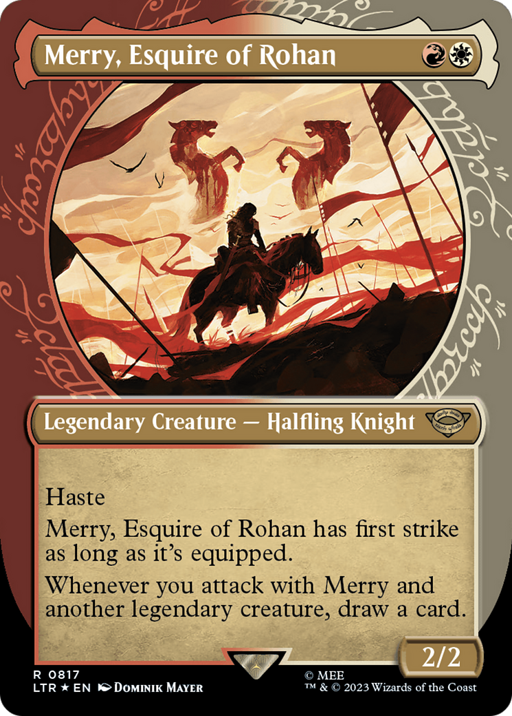 Merry, Esquire of Rohan (Showcase) (Surge Foil) [The Lord of the Rings: Tales of Middle-Earth] | Impulse Games and Hobbies