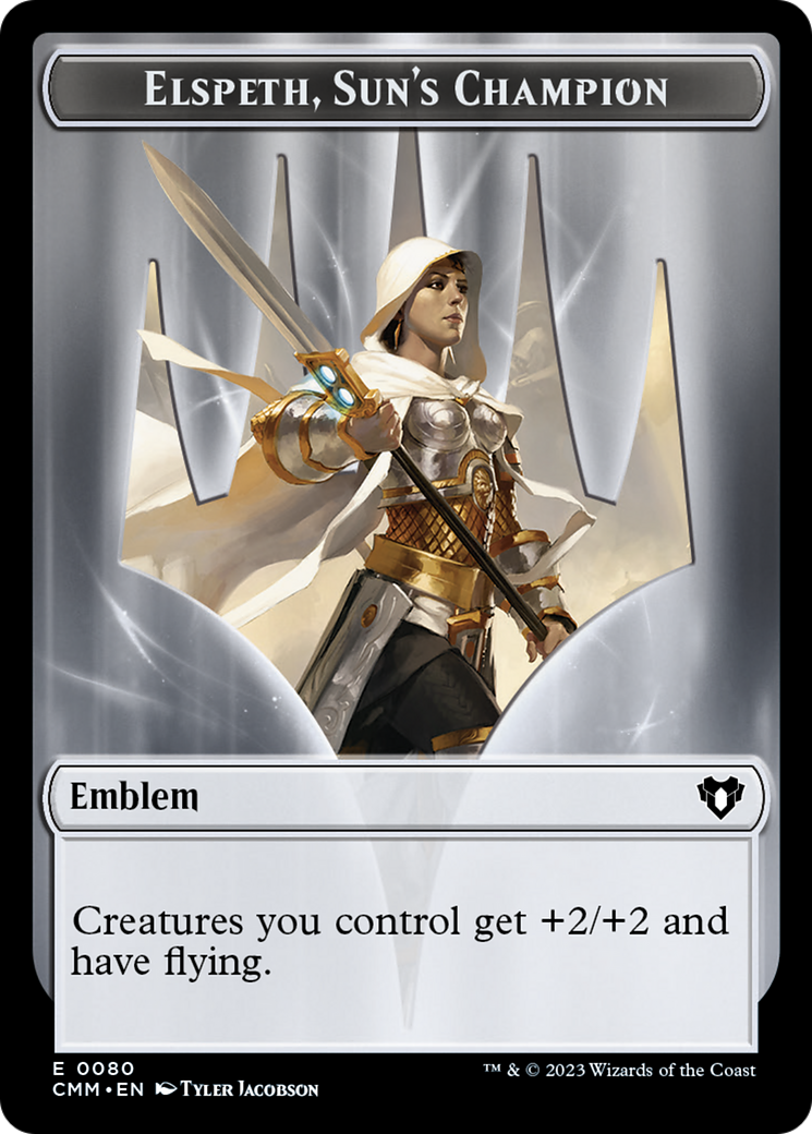 Elspeth, Sun's Champion Emblem // Copy (55) Double-Sided Token [Commander Masters Tokens] | Impulse Games and Hobbies