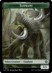 Elephant // Dinosaur (0010) Double-Sided Token [The Lost Caverns of Ixalan Commander Tokens] | Impulse Games and Hobbies