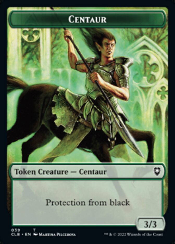 Horror // Centaur Double-Sided Token [Commander Legends: Battle for Baldur's Gate Tokens] | Impulse Games and Hobbies