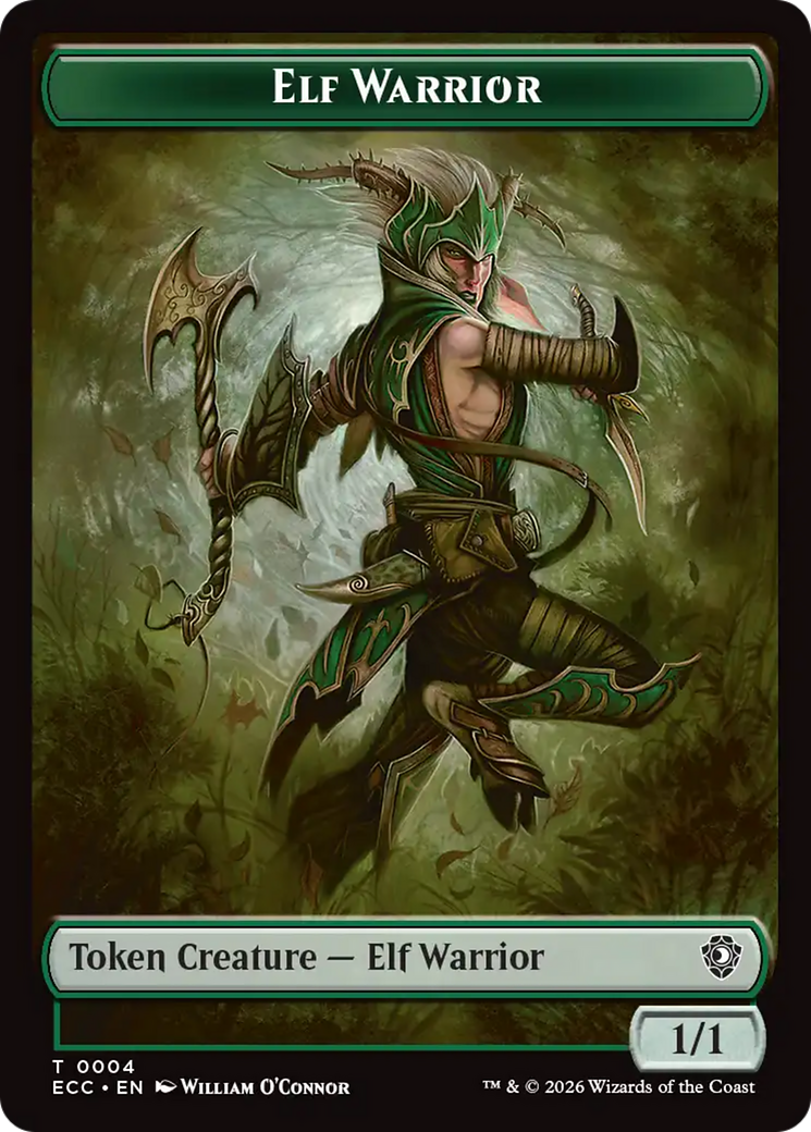 Elf Warrior (0004) // Plant (0005) Double-Sided Token [Lorwyn Eclipsed Tokens] | Impulse Games and Hobbies