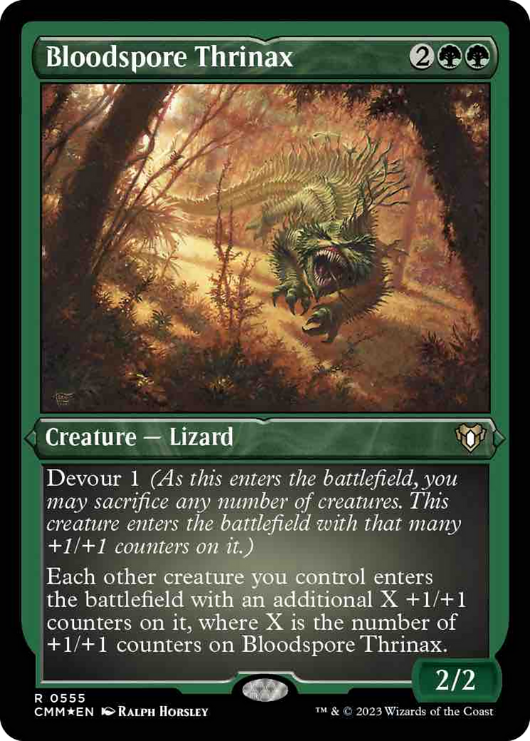 Bloodspore Thrinax (Foil Etched) [Commander Masters] | Impulse Games and Hobbies