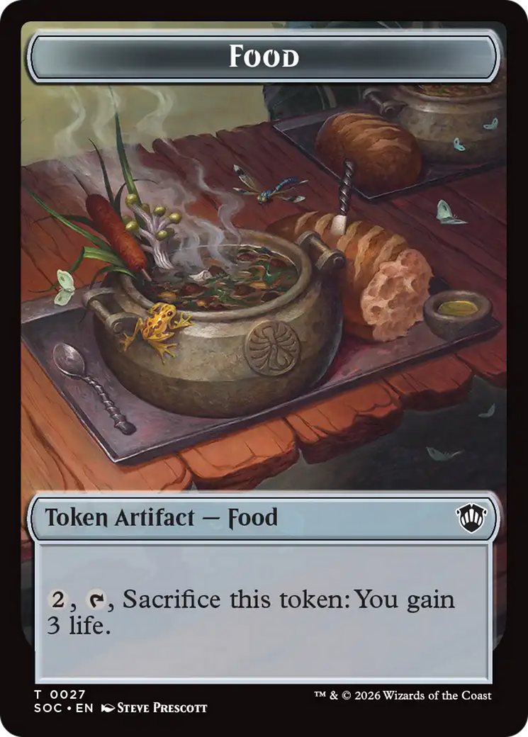 Elemental (0020) // Food Double-Sided Token [Secrets of Strixhaven Commander Tokens] | Impulse Games and Hobbies