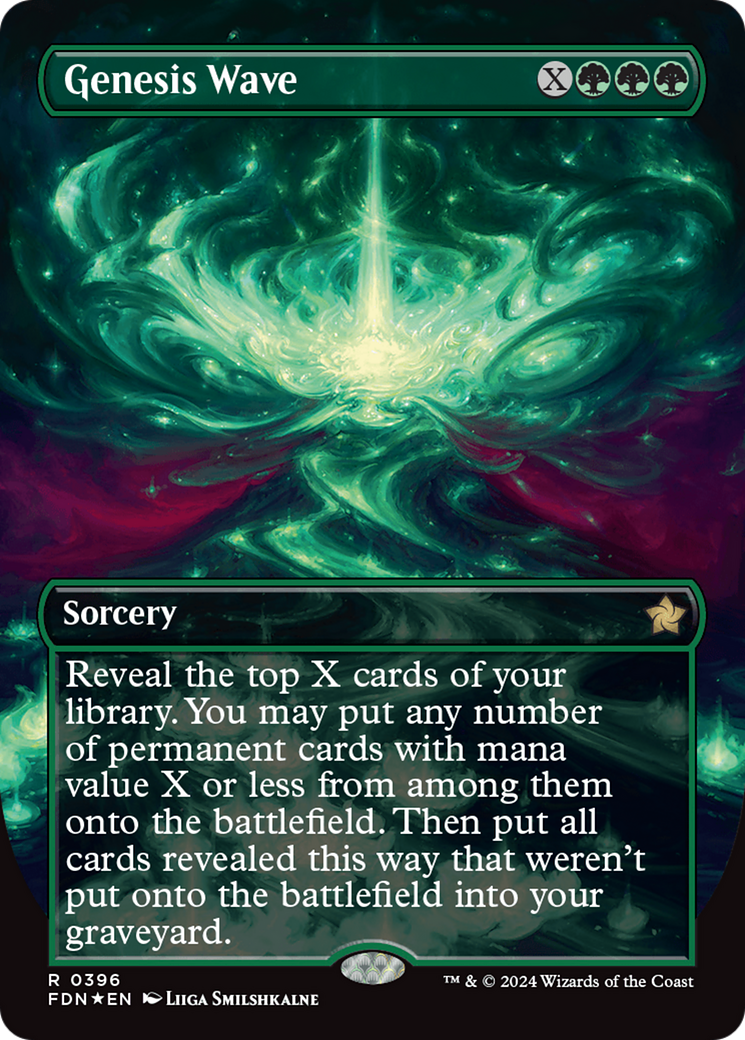 Genesis Wave (Borderless) (Mana Foil) [Foundations] | Impulse Games and Hobbies