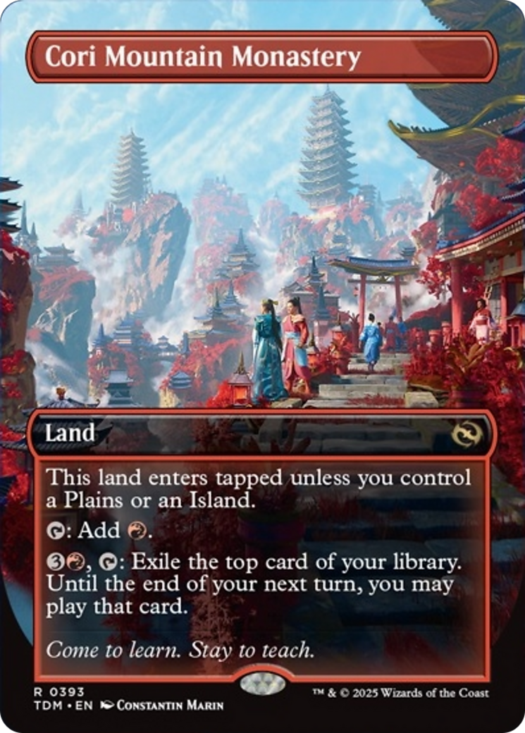 Cori Mountain Monastery (Borderless) [Tarkir: Dragonstorm] | Impulse Games and Hobbies