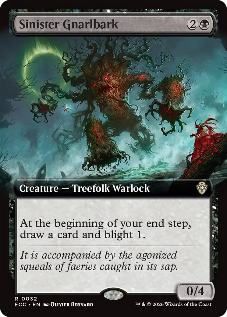 Sinister Gnarlbark (Extended Art) [Lorwyn Eclipsed Commander] | Impulse Games and Hobbies