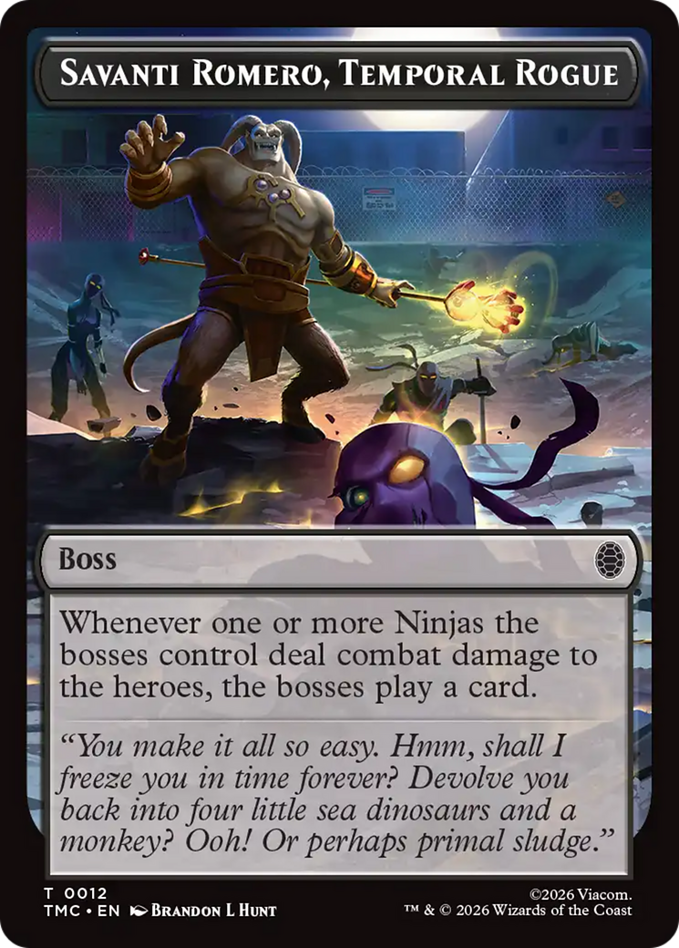 Savanti Romero, Temporal Rogue [Teenage Mutant Ninja Turtles Commander Tokens] | Impulse Games and Hobbies