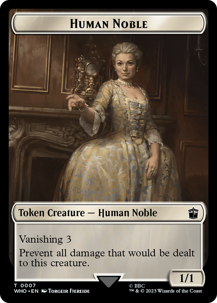 Human Noble // Mark of the Rani Double-Sided Token [Doctor Who Tokens] | Impulse Games and Hobbies