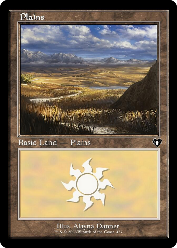 Plains (437) (Retro) [Commander Masters] | Impulse Games and Hobbies