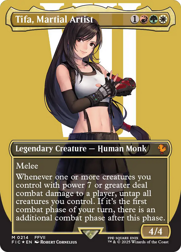 Tifa, Martial Artist (Borderless) (Surge Foil) [FINAL FANTASY Commander] | Impulse Games and Hobbies