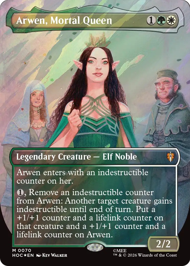 Arwen, Mortal Queen (Borderless) (Surge Foil) [The Hobbit: Eternal-Legal] | Impulse Games and Hobbies