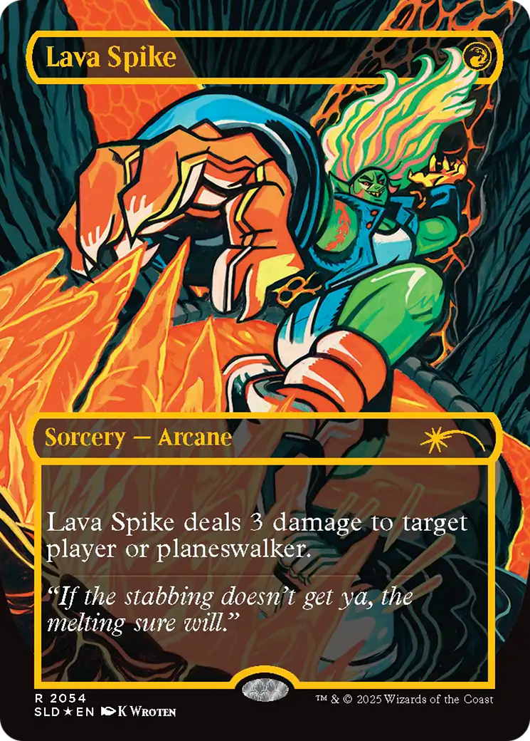 Lava Spike (2054) (Raised Foil) [Secret Lair Drop Series] | Impulse Games and Hobbies