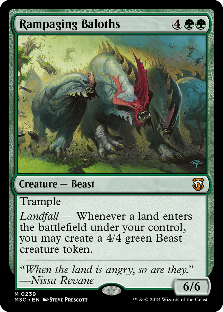 Rampaging Baloths (Ripple Foil) [Modern Horizons 3 Commander] | Impulse Games and Hobbies