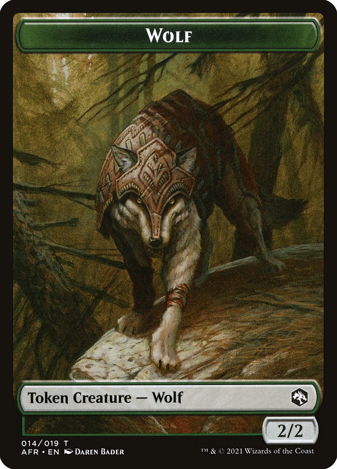 Wolf // Boo Double-Sided Token [Dungeons & Dragons: Adventures in the Forgotten Realms Tokens] | Impulse Games and Hobbies