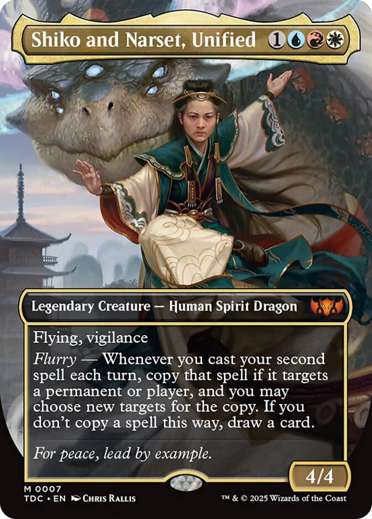 Shiko and Narset, Unified (Borderless) [Tarkir: Dragonstorm Commander] | Impulse Games and Hobbies