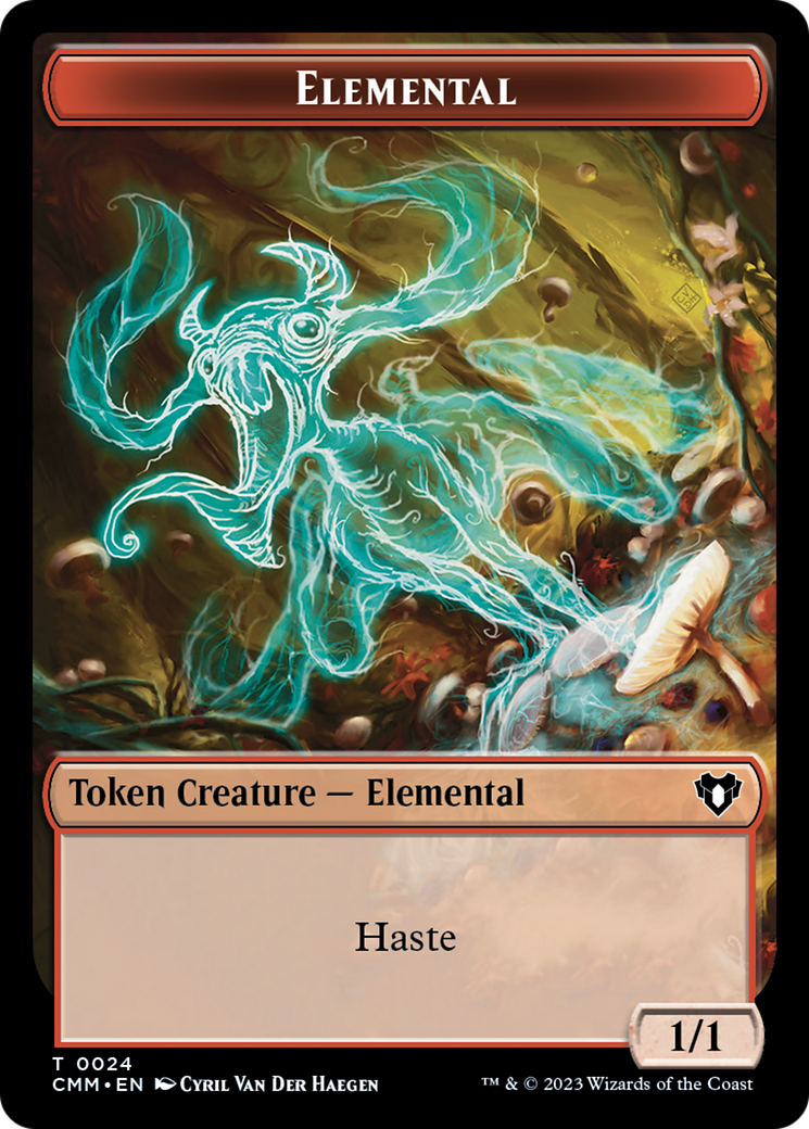 Elemental (0024) // Phyrexian Germ Double-Sided Token [Commander Masters Tokens] | Impulse Games and Hobbies