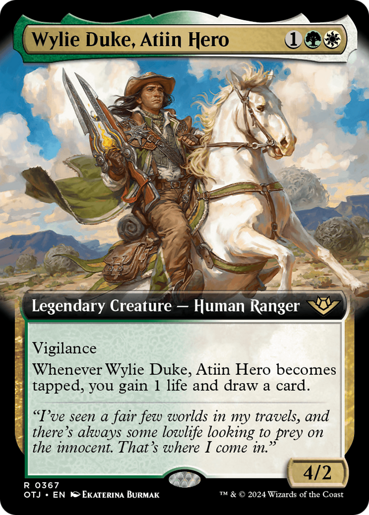 Wylie Duke, Atiin Hero (Extended Art) [Outlaws of Thunder Junction] | Impulse Games and Hobbies