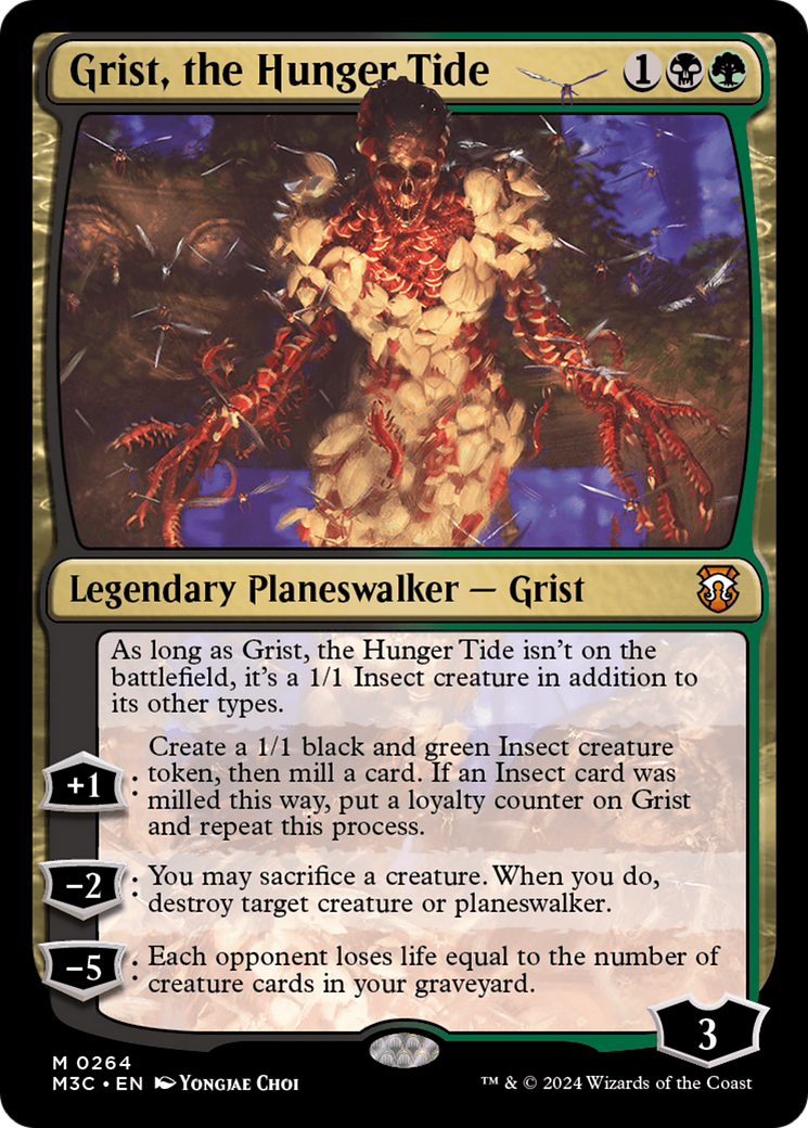 Grist, the Hunger Tide (Ripple Foil) [Modern Horizons 3 Commander] | Impulse Games and Hobbies