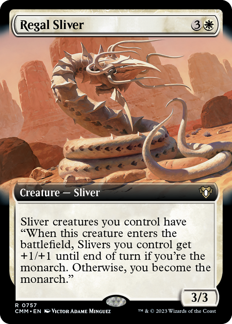 Regal Sliver (Extended Art) [Commander Masters] | Impulse Games and Hobbies