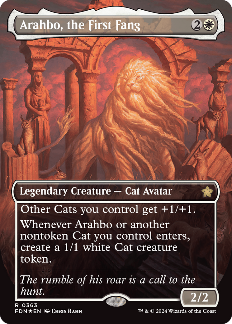 Arahbo, the First Fang (Borderless) (Mana Foil) [Foundations] | Impulse Games and Hobbies