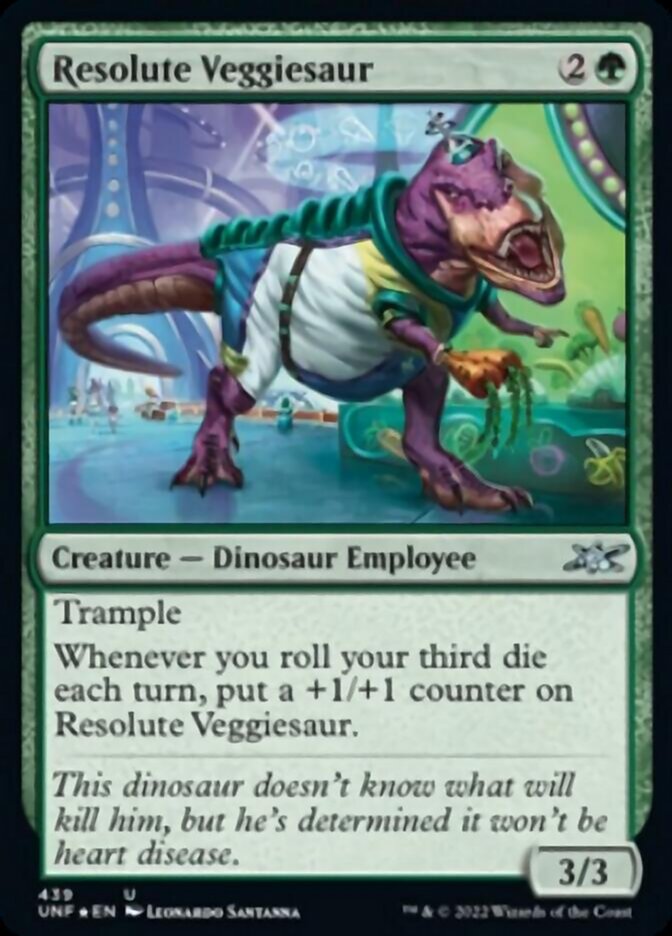 Resolute Veggiesaur (Galaxy Foil) [Unfinity] | Impulse Games and Hobbies