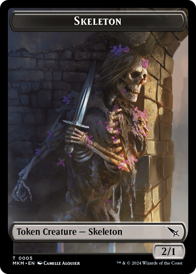 Skeleton Token [Murders at Karlov Manor Tokens] | Impulse Games and Hobbies