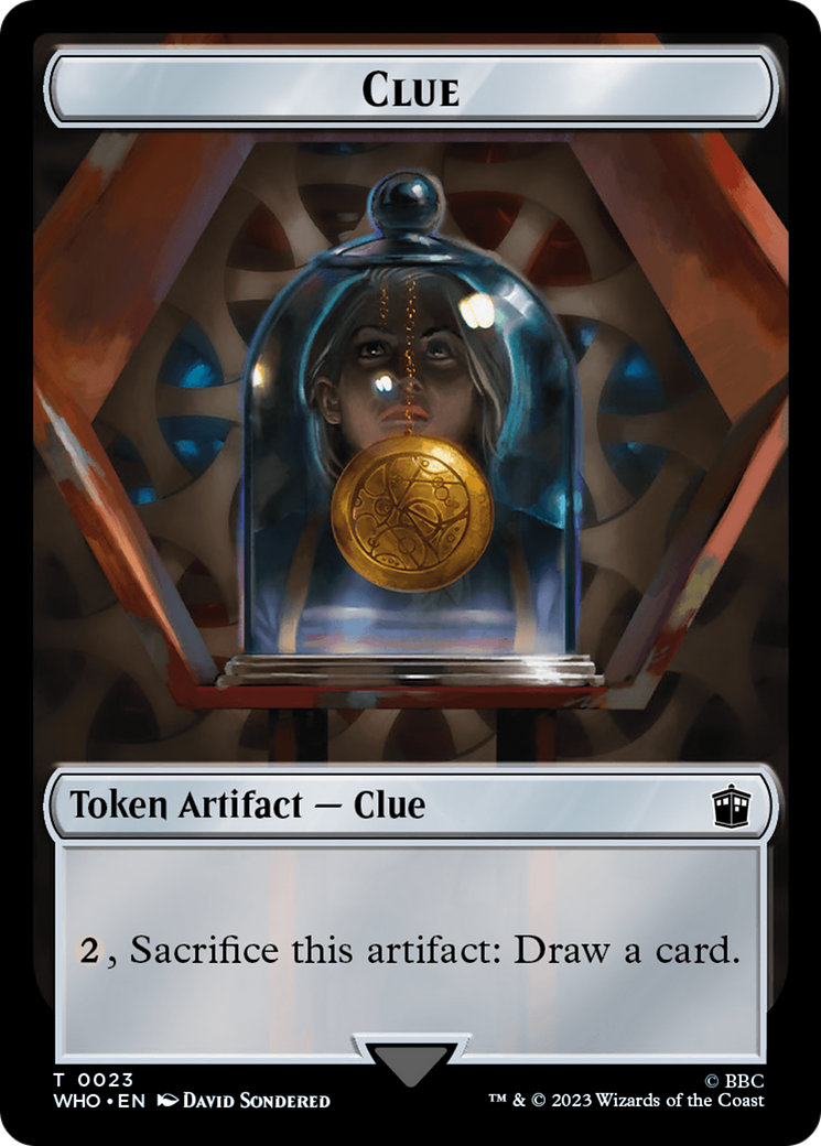 Alien Angel // Clue (0023) Double-Sided Token [Doctor Who Tokens] | Impulse Games and Hobbies