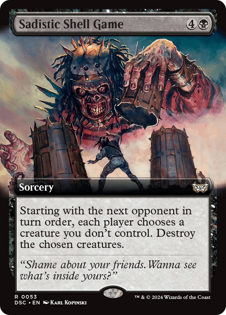 Sadistic Shell Game (Extended Art) [Duskmourn: House of Horror Commander] | Impulse Games and Hobbies